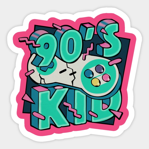 90's Kid Retro Sticker by Polomaker